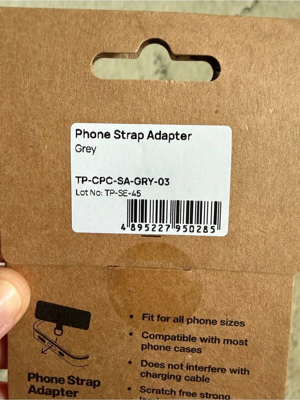 Topologie Phone Strap Adapter - Gray
